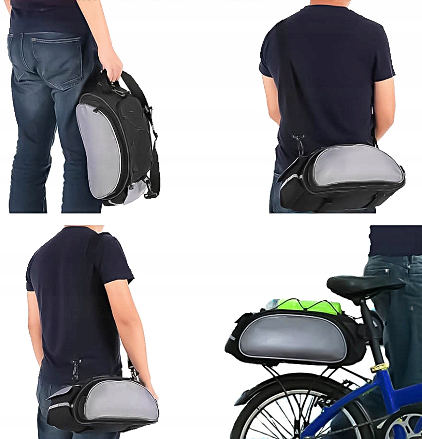 TORBA ROWEROWA NA BAGAŻNIK RAMIĘ SAKWA ROWER KUFER Liczba komór 1
