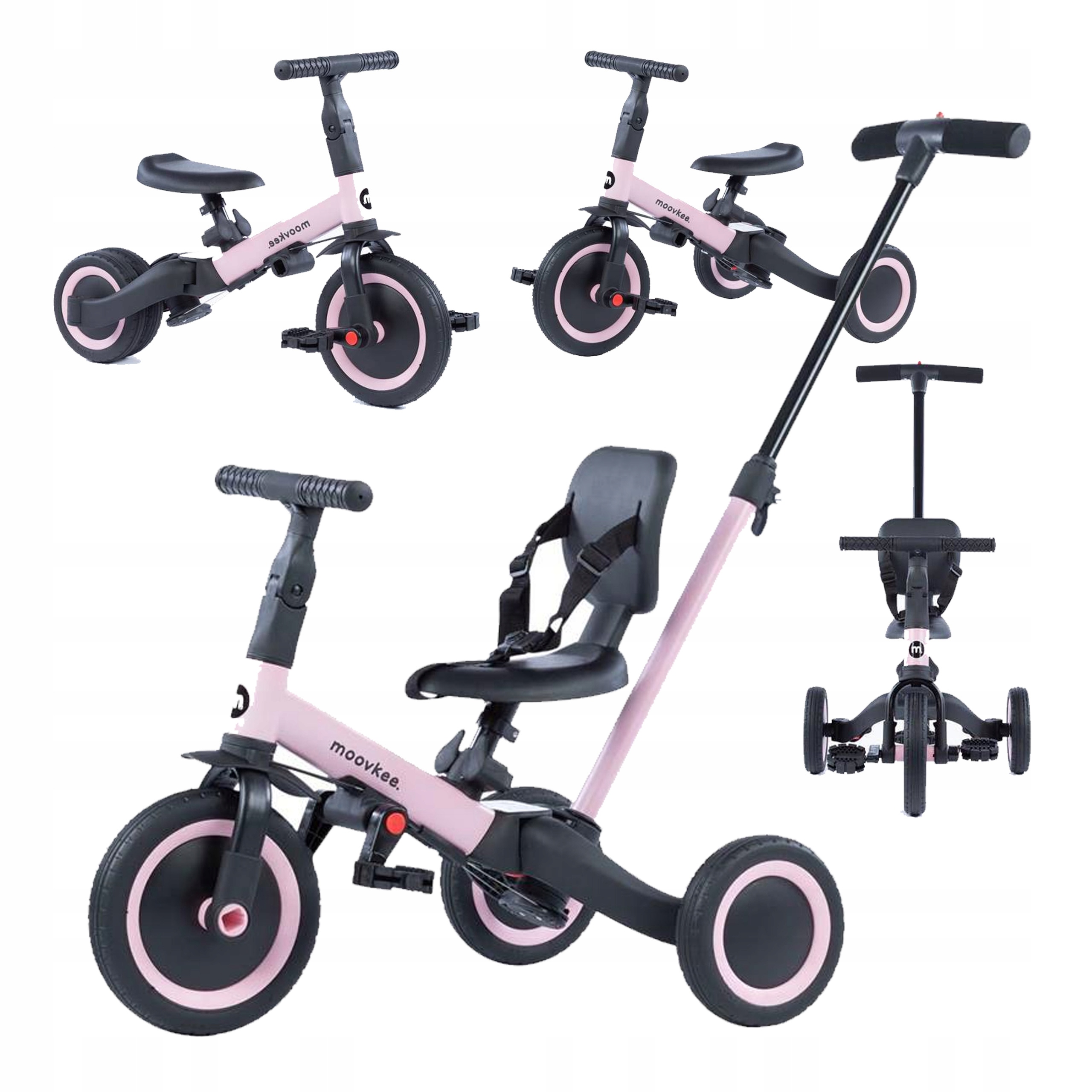 Rower trójkołowy biegowy dla Dzieci Różowy Moovkee