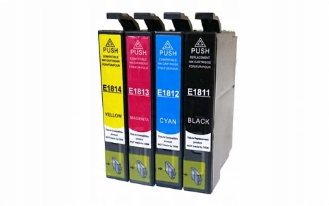 

4x Tusze Do Epson T1811-14 XP30 XP102 XP202 XP205