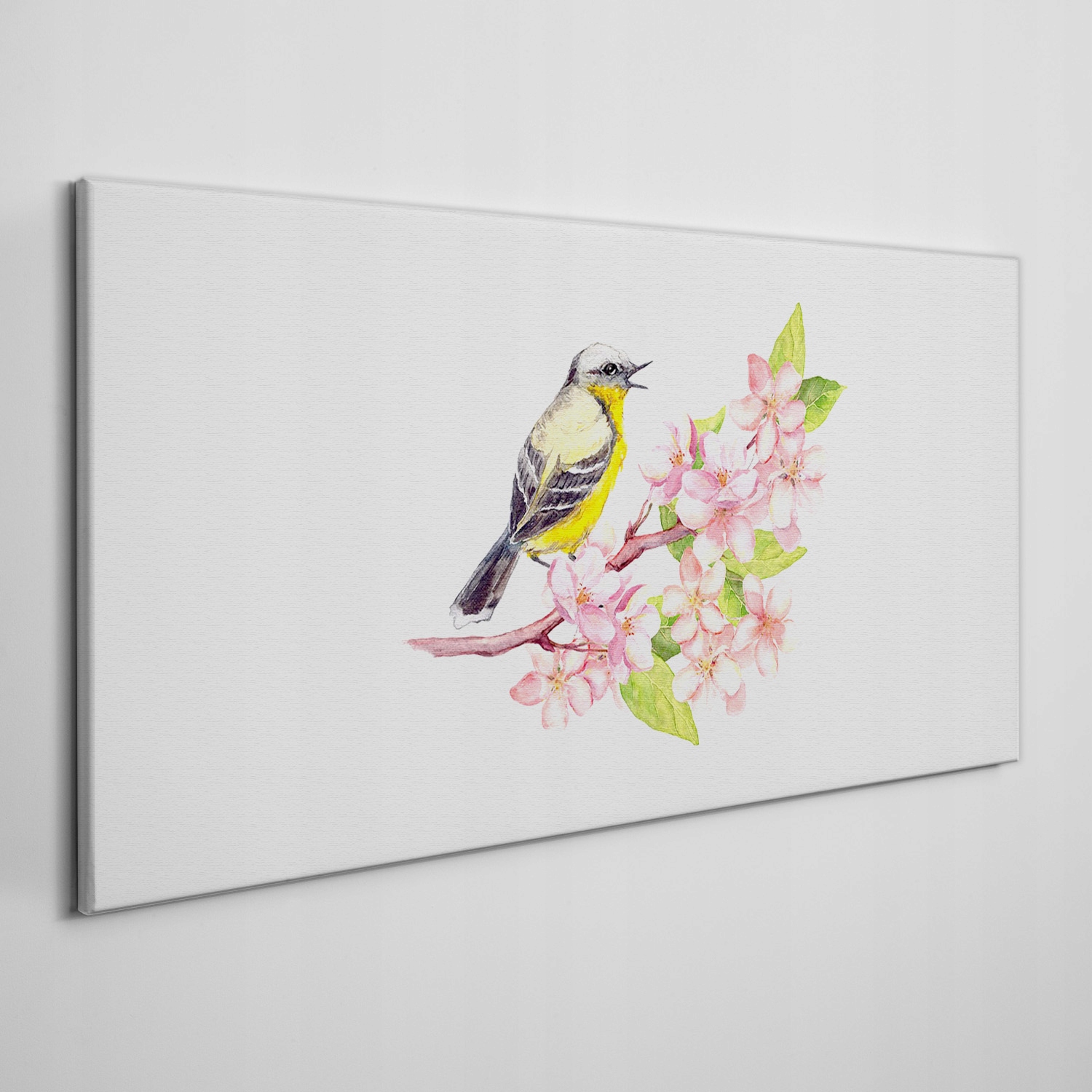 

Obraz na płótnie na ramie Ptak kwiaty 120x60 cm