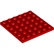 

Lego płytka 6x6 czerwony 3958