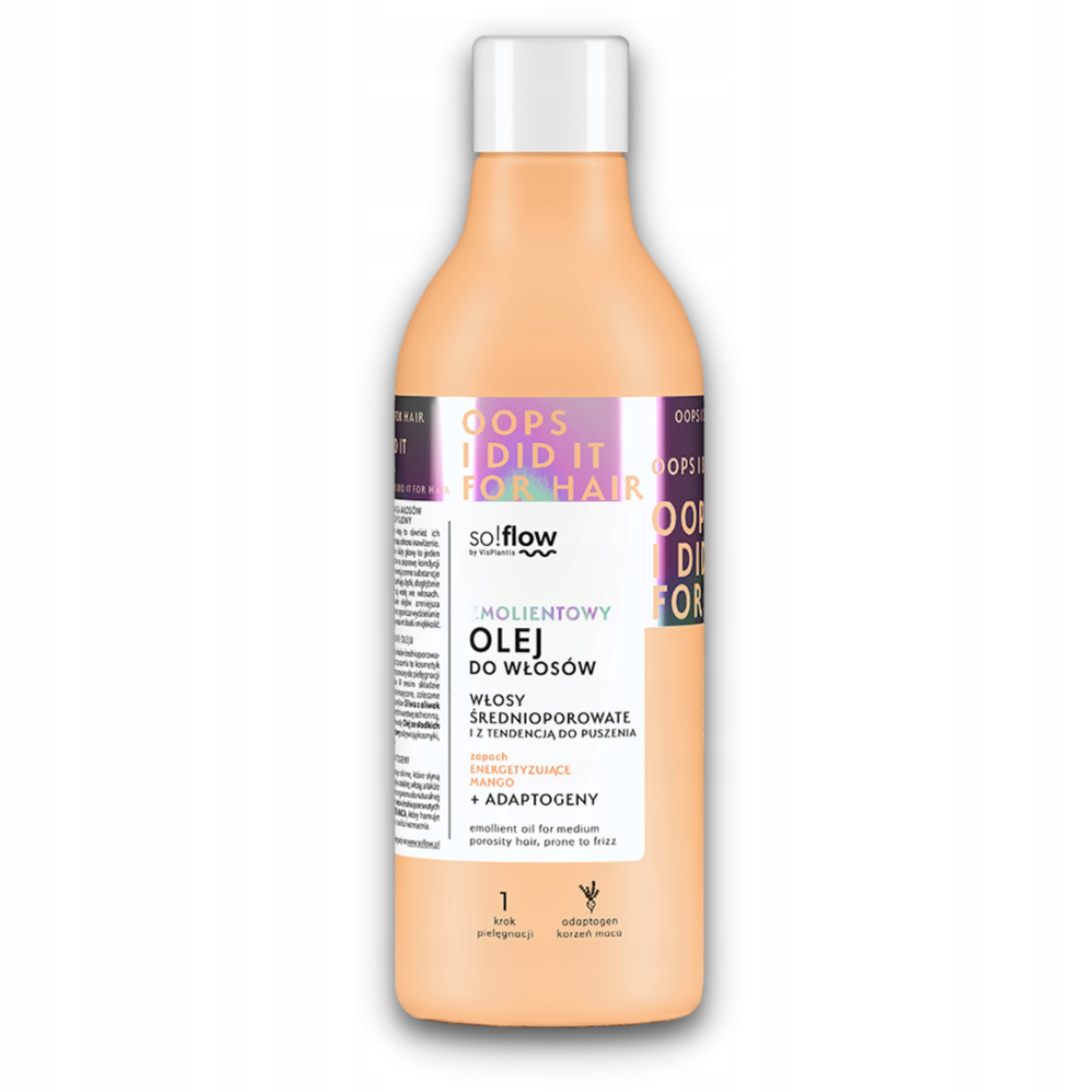 Emolientowy olej do włosów średnioporowatych so!flow 150ml Regenerujący