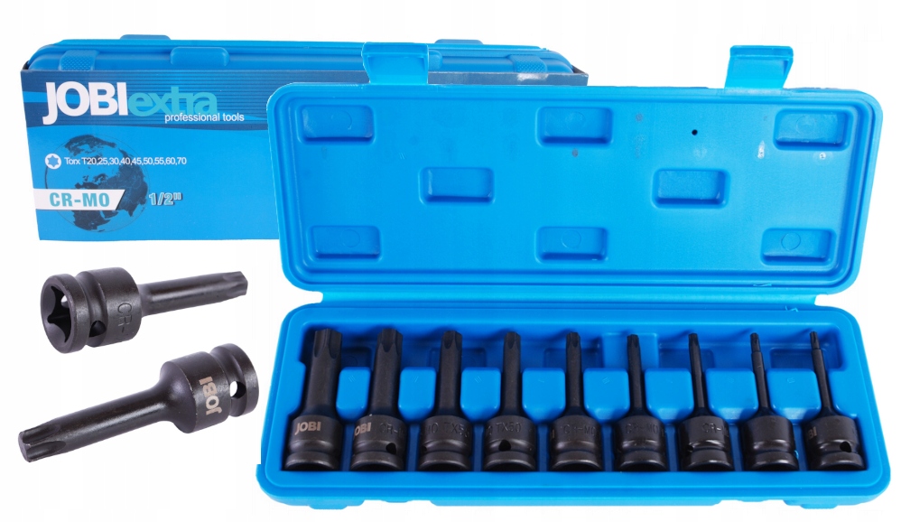 Klucze udarowe torx 1/2" JOBIextra T20-T70 9e