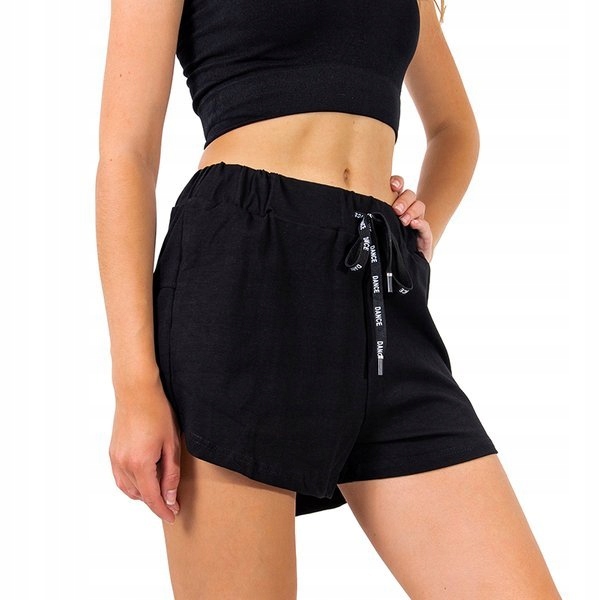 

9579 Black Czarne Damskie Szorty S/m 37