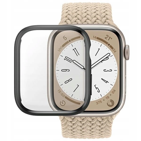 Tvrzené sklo PanzerGlass Full Body pro Apple Watch 7/8/9 45 mm D3O černé