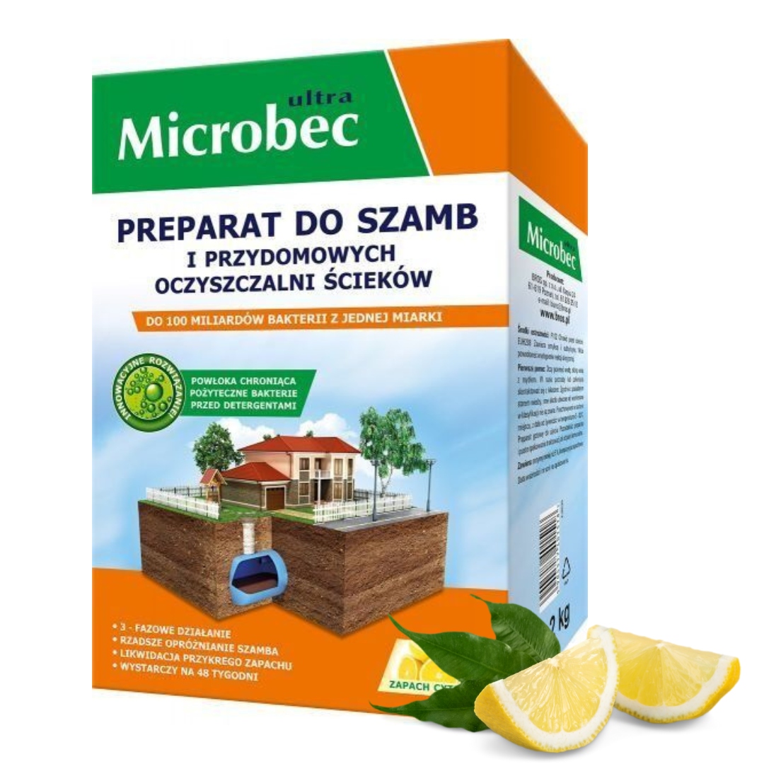 BAKTERIE PREPARAT DO SZAMBA MICROBEC 1.2kg x 2szt. Kod producenta 1833