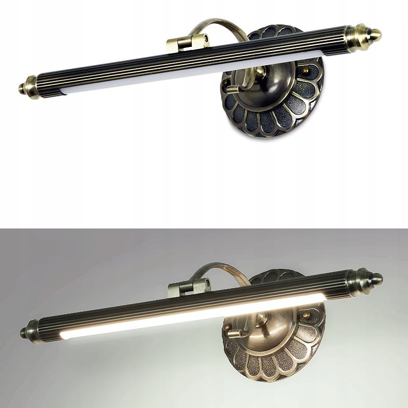 Kinkiet Led Lampa Nad Lustro/obraz 8W Galeryjka Brąz Metal