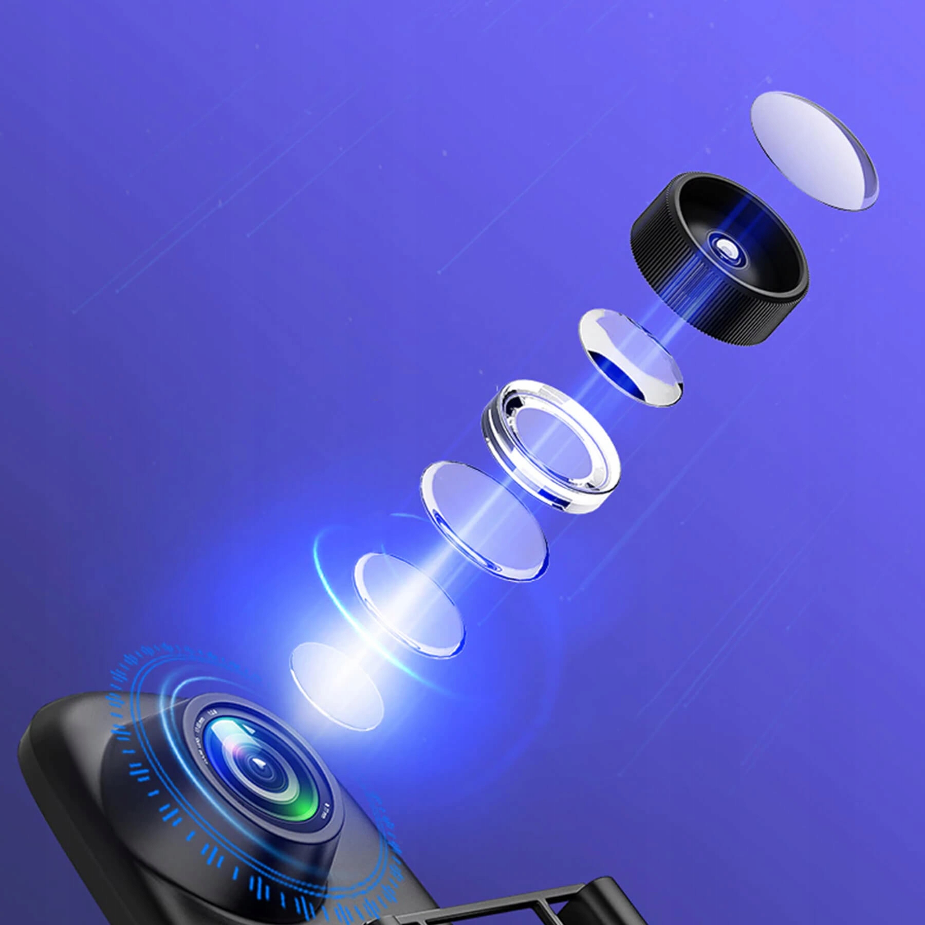 KAMERA COFANIA W LUSTERKU REJESTRATOR JAZDY LUSTERKO FULL HD Obraz dzienny kolorowy