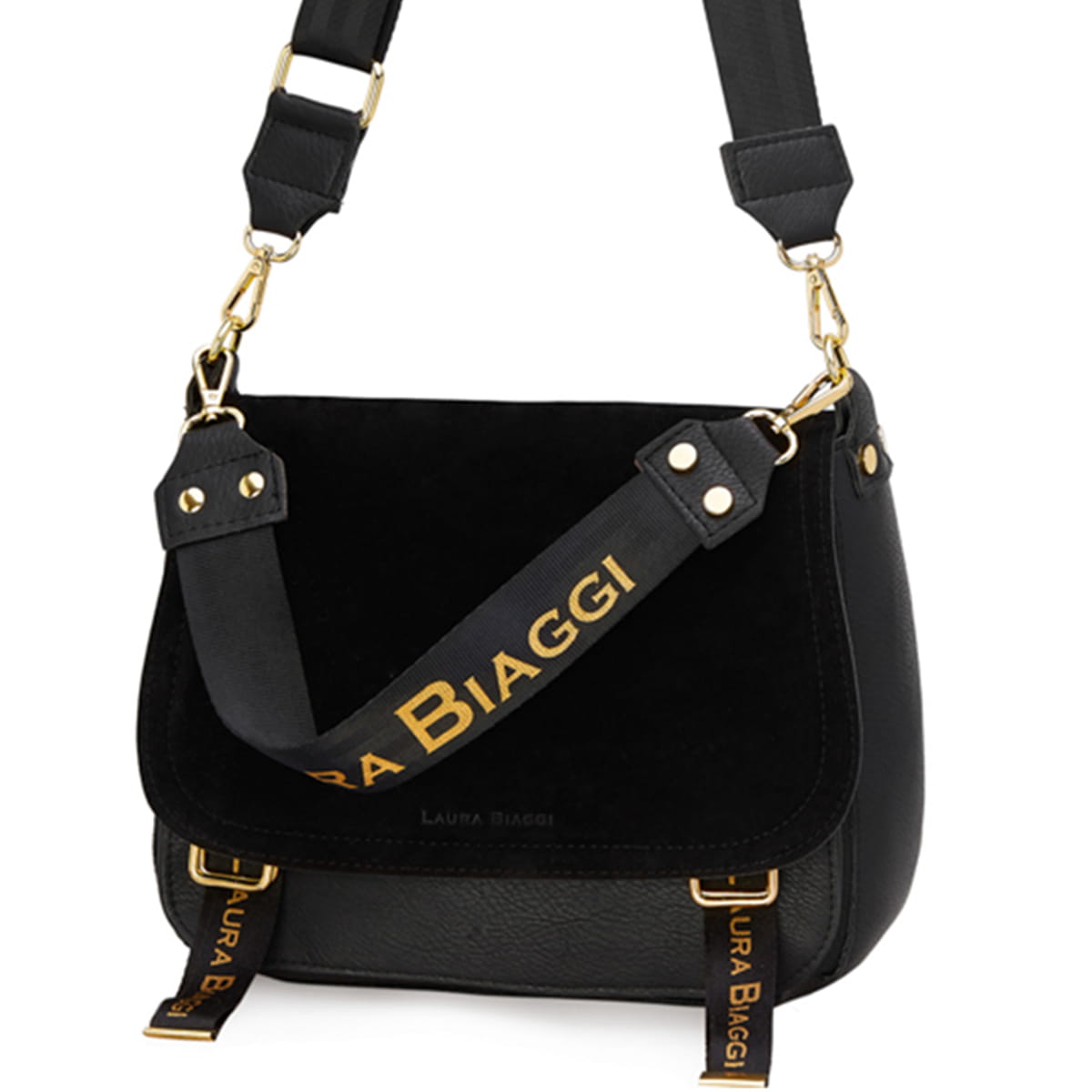 

Laura Biaggi Torebka Listonoszka Z Klapą Czarna