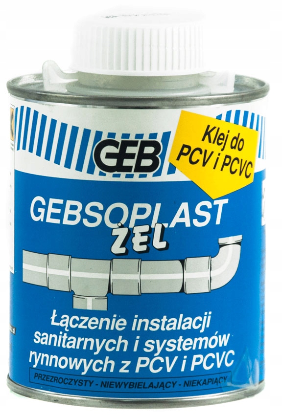 

Klej agresywny do rur z Pcv 500ml Gebsoplast G12