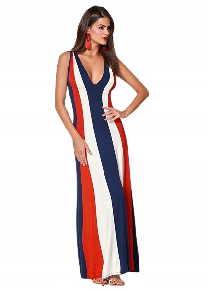 Dámské dlouhé,barevné šaty XL