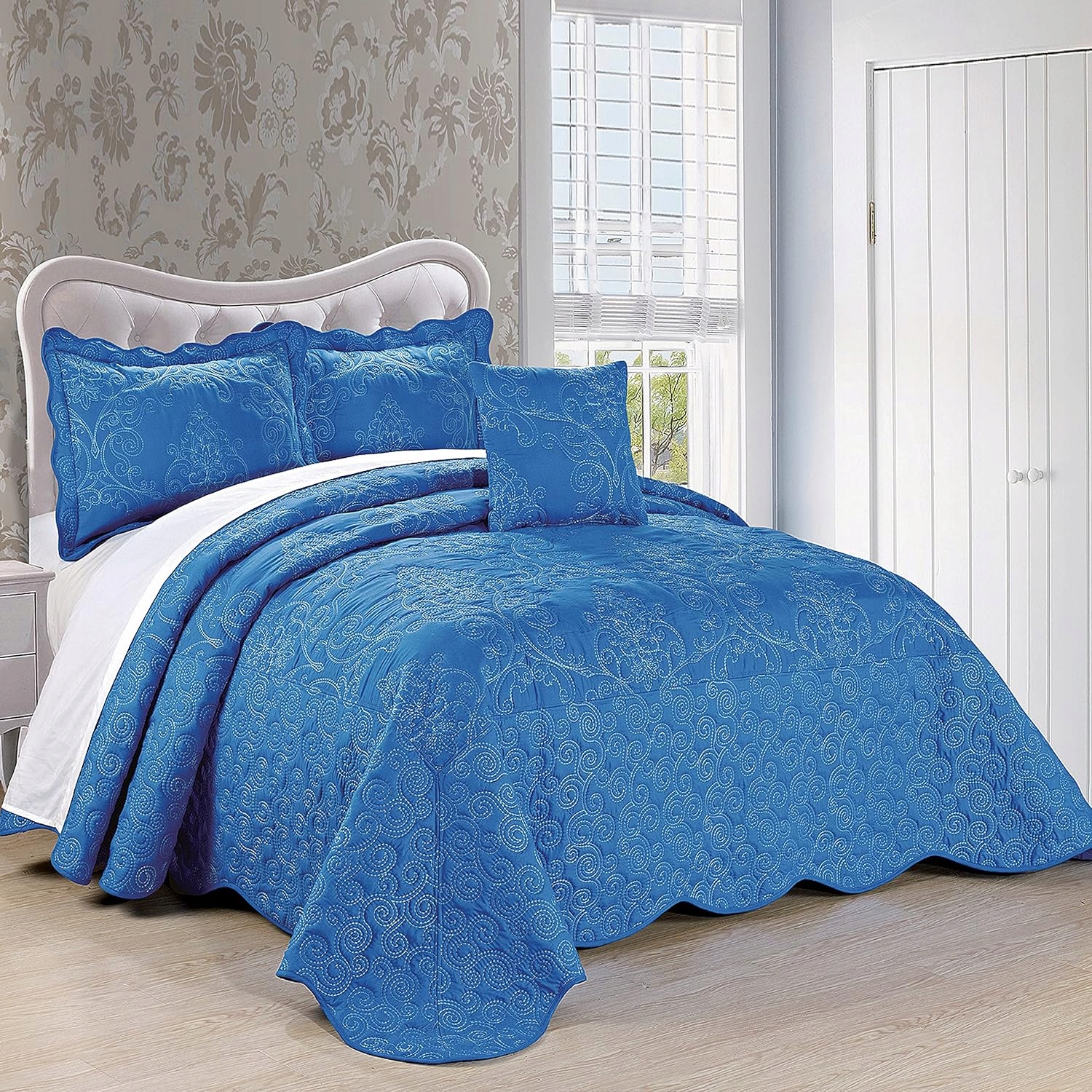 Sada přehozů Home Soft Things Damask 4 prvky, volánová 110/120