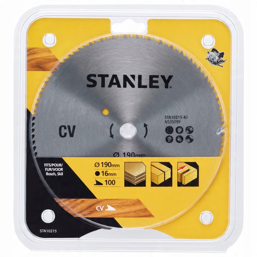 

Stanley STA10215 Tarcza Do Drewna CV 190x16mm 100z