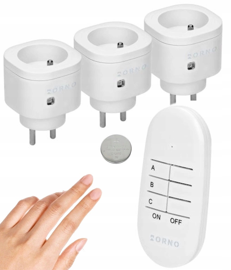 3 Bezdrátové Zásuvky Na Dálkové Ovládání, Vypínač Zásuvky Ovládaný Dálkovým Ovladačem 3+1