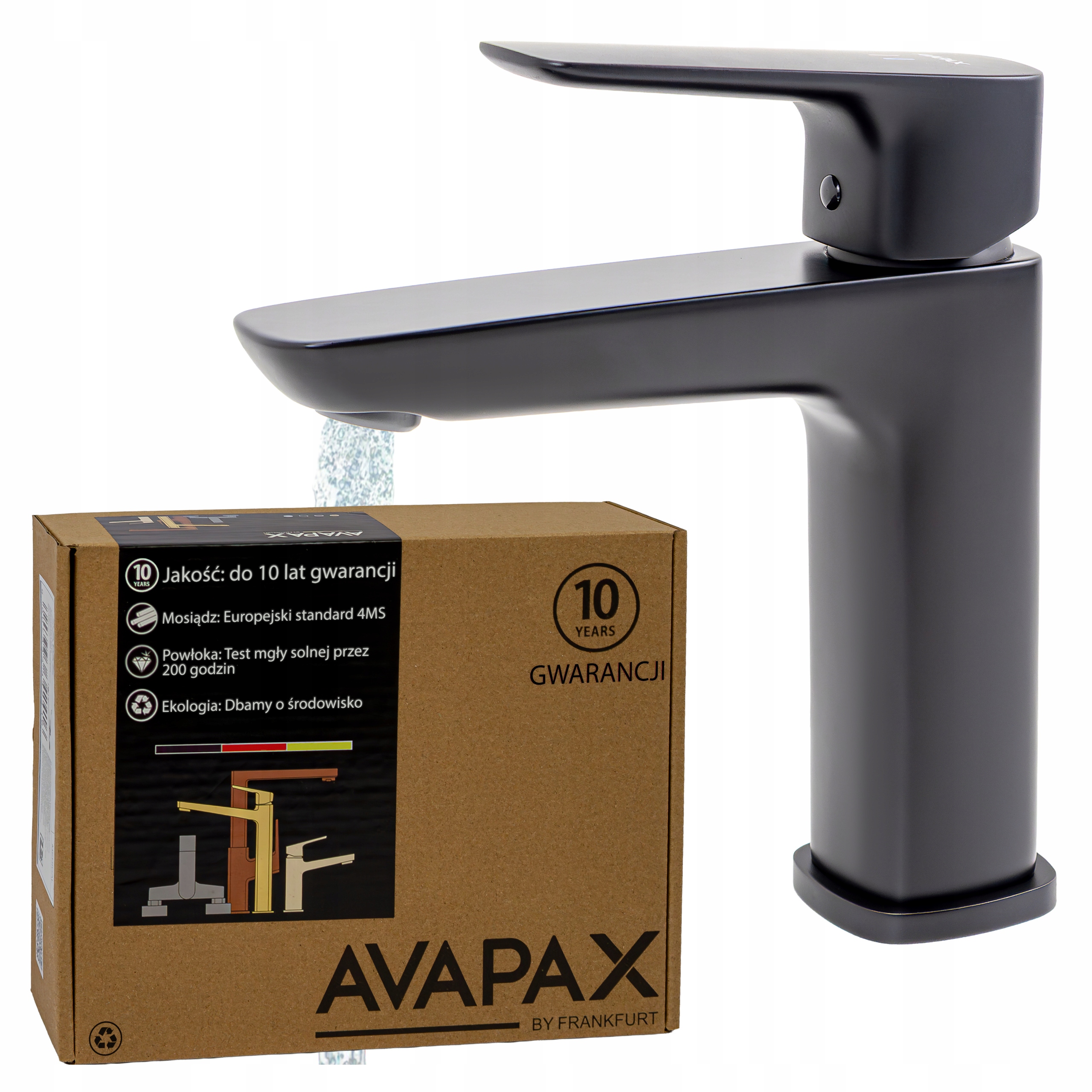 Batéria umývadlová Čierna stojaca Vodovodná batéria do umývadla Eco Avapax