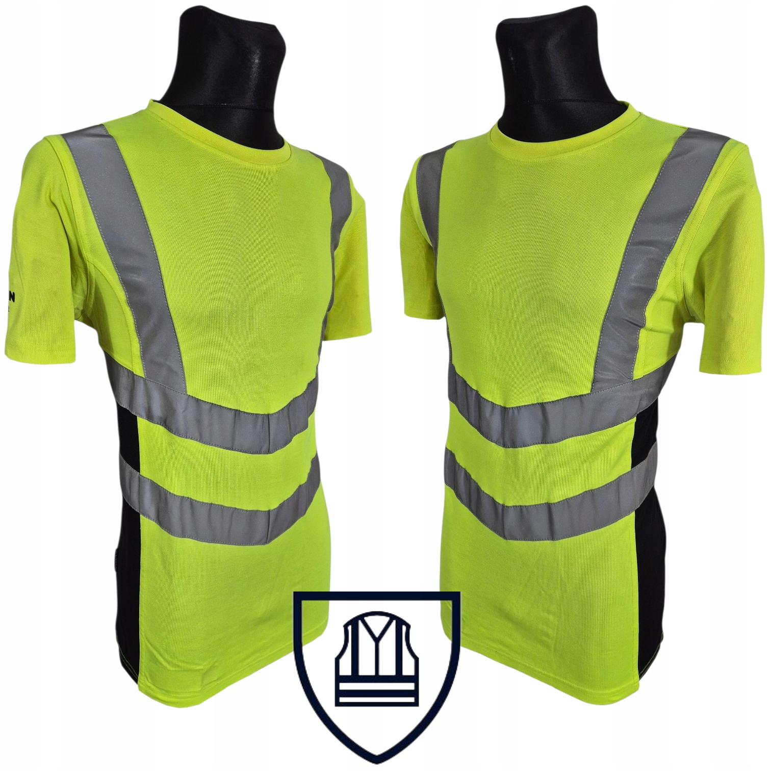 KOSZULKA DROGOWA T-SHIRT ODBLASKOWA ROBOCZA KRÓTKI RĘKAW UŻYWANA r. XL