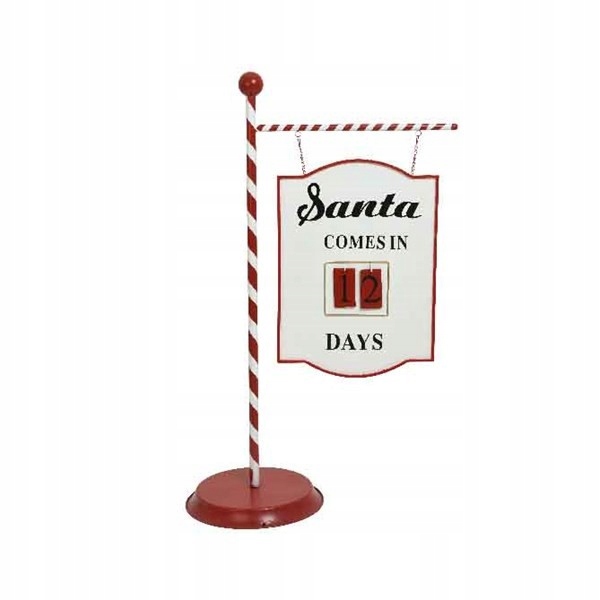Vianočná tabuľa na odpočítavanie vianočných štítkov