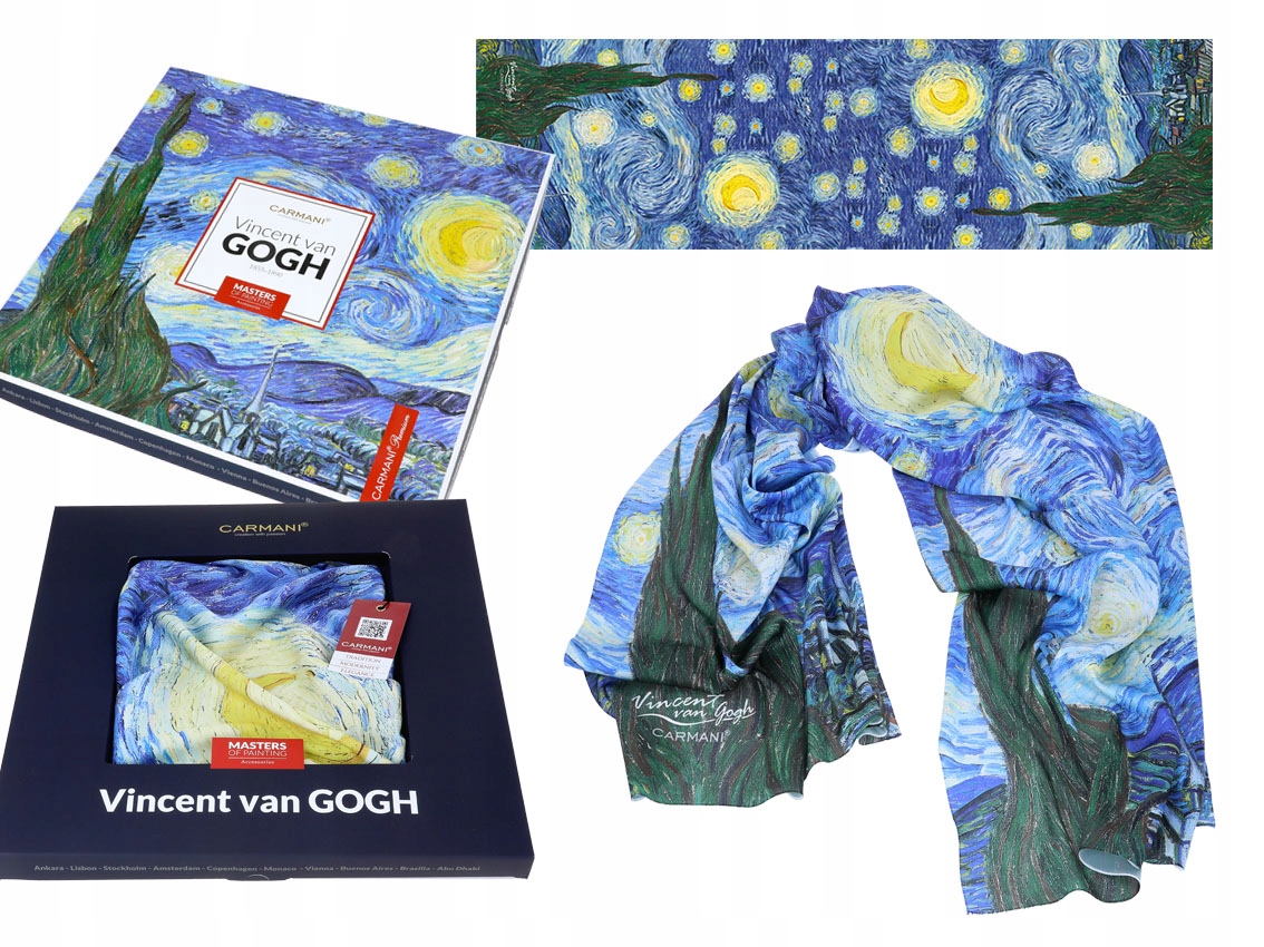 Dámská Šála Šátek Van Gogh Hvězdná Noc Carmani Šátek Na Dárek