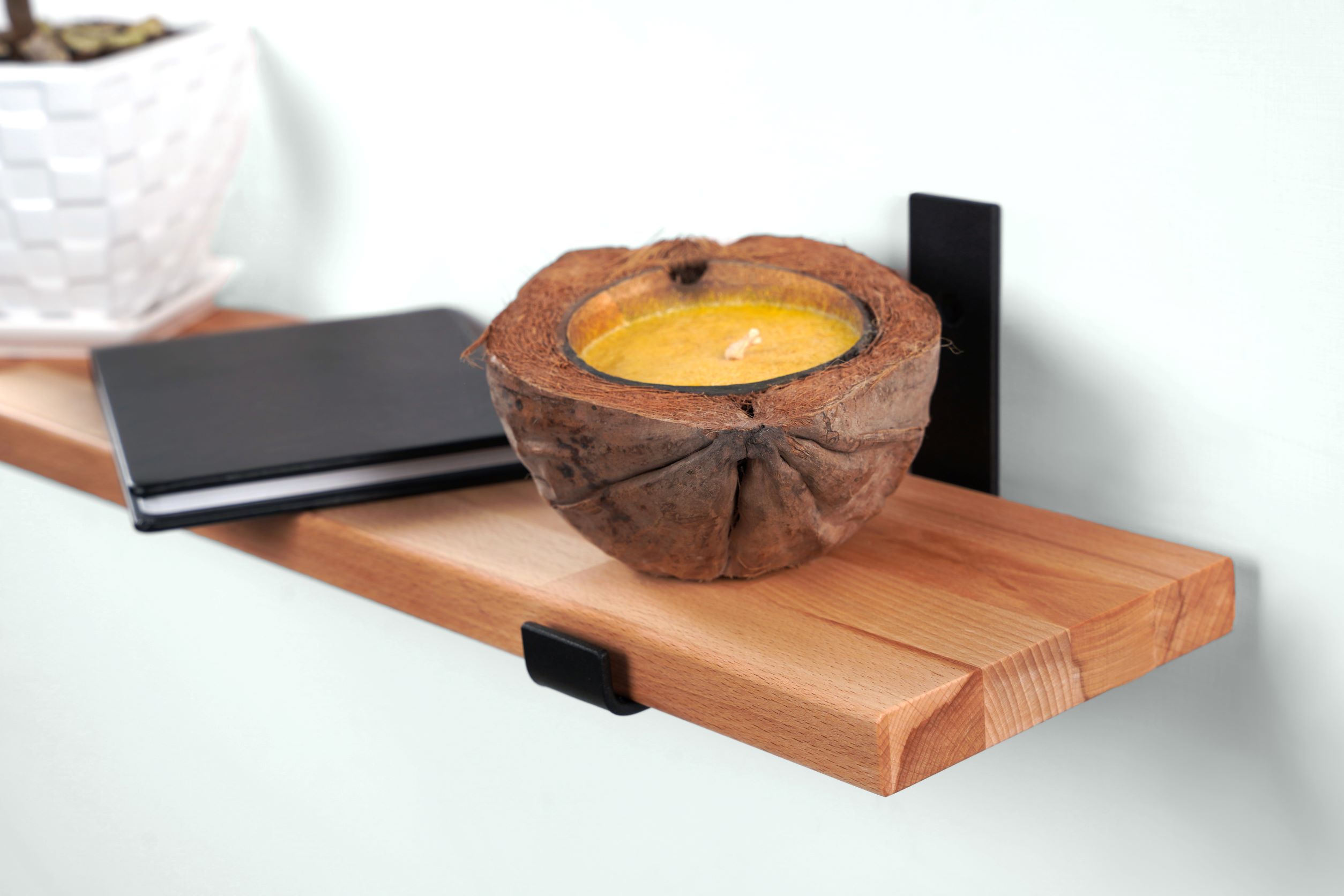 Półka Ścienna Wisząca Loft Dąb Natural 40cm Drewno Kod producenta 123