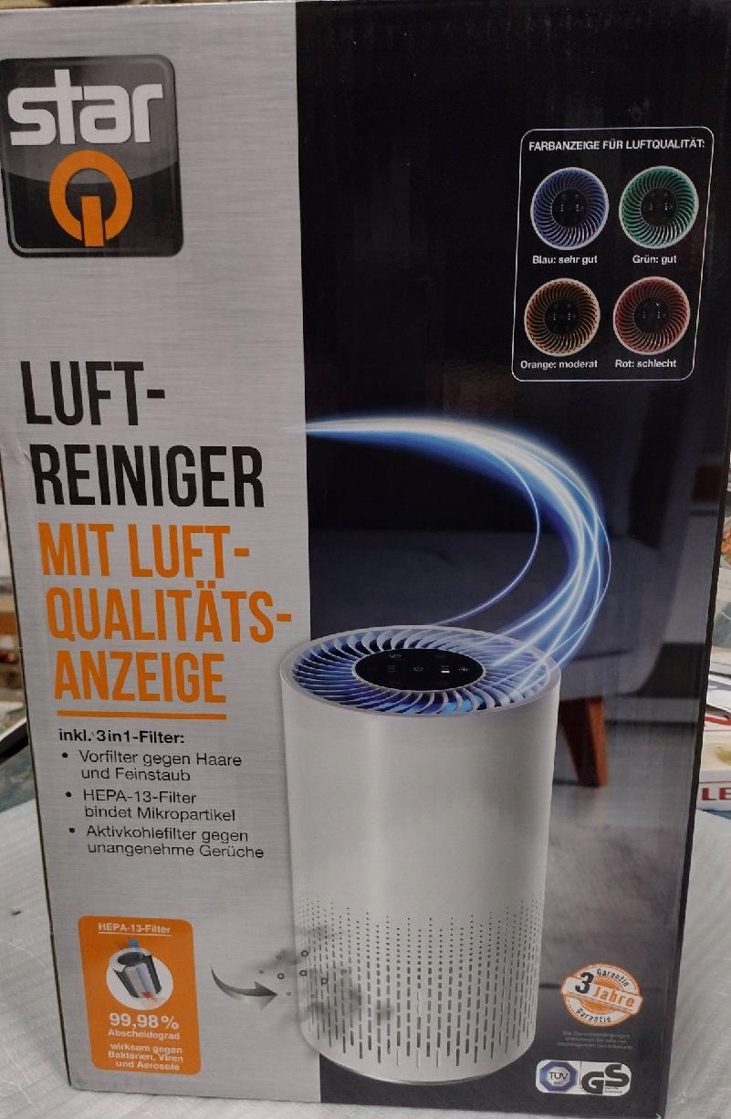 oczyszczacz powietrza STARQ wskaźnik jakości filtr EAN (GTIN) 4311536501340