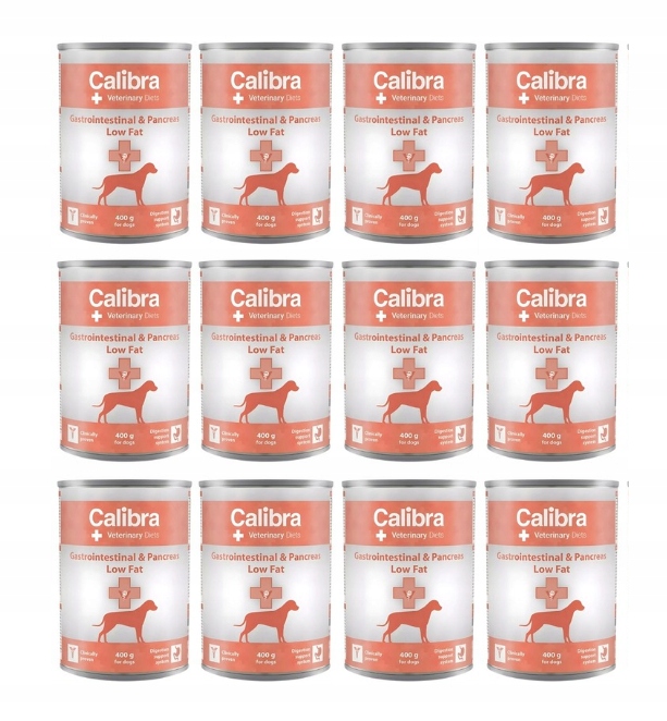 Levně Calibra Gastrointestinal Low Fat, pro psa na slinivku 12 x 400 g