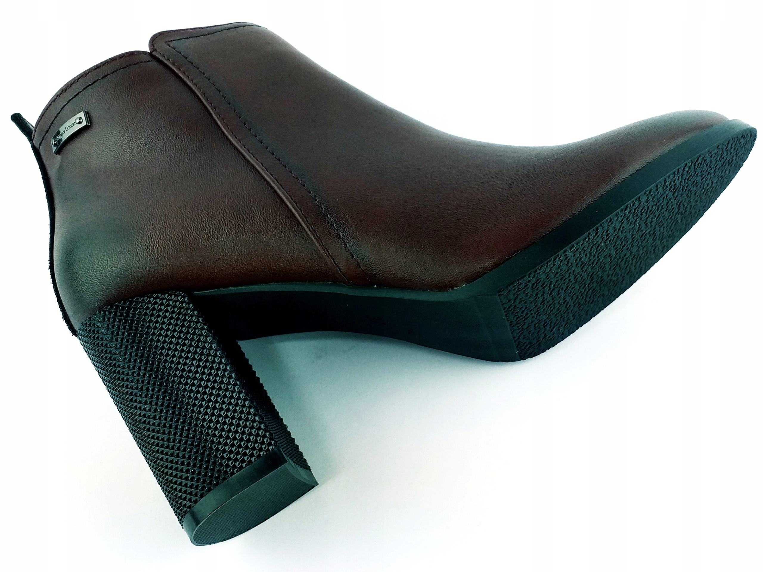 Botki damskie na obcasie bordowe BT 514 OCIEPLANE SERGIO LEONE zimowe 40 Płeć dziewczynki