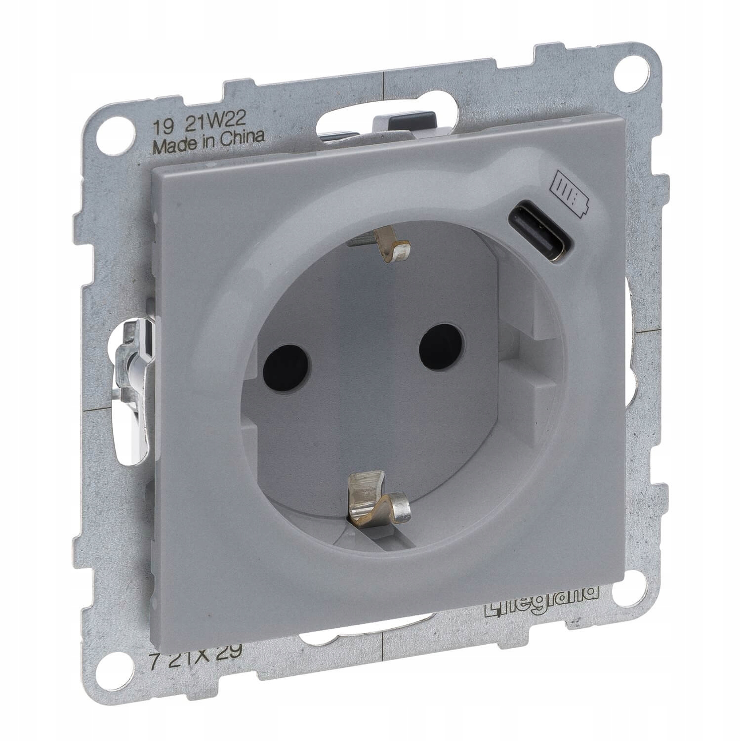 Legrand Suno Aluminium Napájecí zásuvka Usb-c 721329