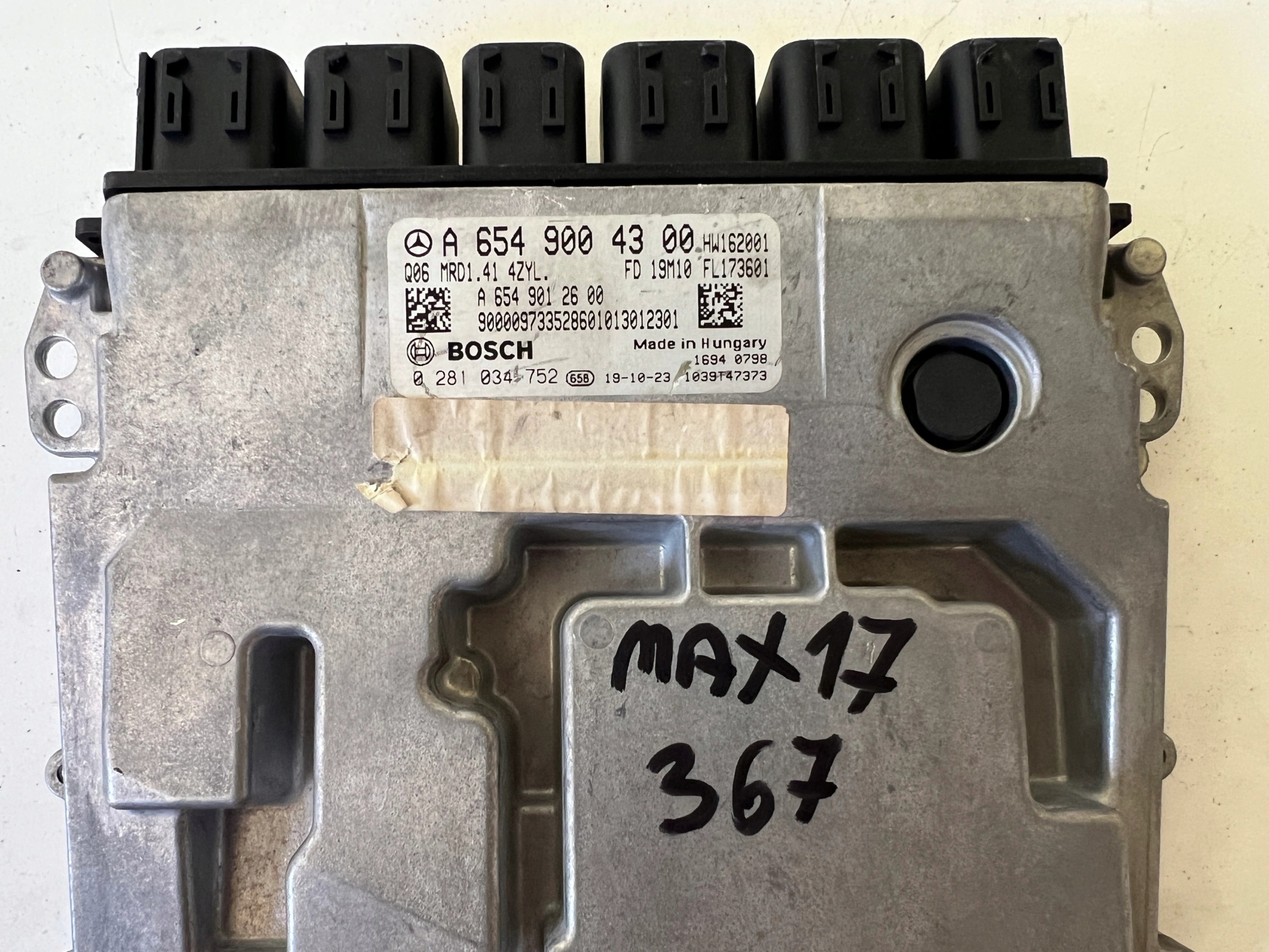 MERCEDES E KLASA 2.0 CDI A6549004300 A6549012600 0281034752 Computer ECU