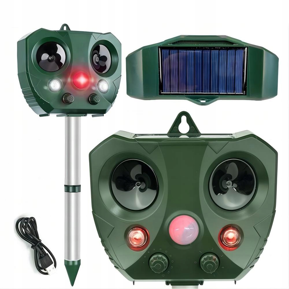 Odpuzovač Zvířat Pro Psy A Ptáky, Divoká Zvířata, Solární Sada