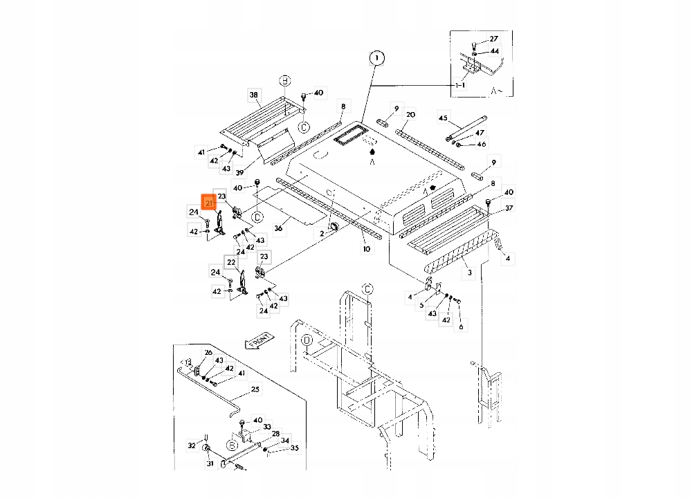 ЗАЩЕЛКА КАПОТА ДВИГАТЕЛЯ 826/11134 JCB JS330 JS180