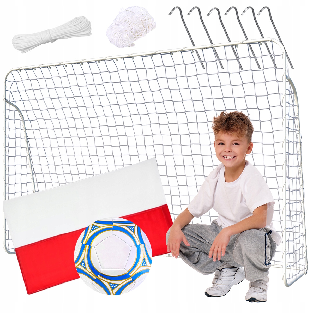 Velká Kovová Tréninková Fotbalová Branka Pro Děti Fotbalová 300x200