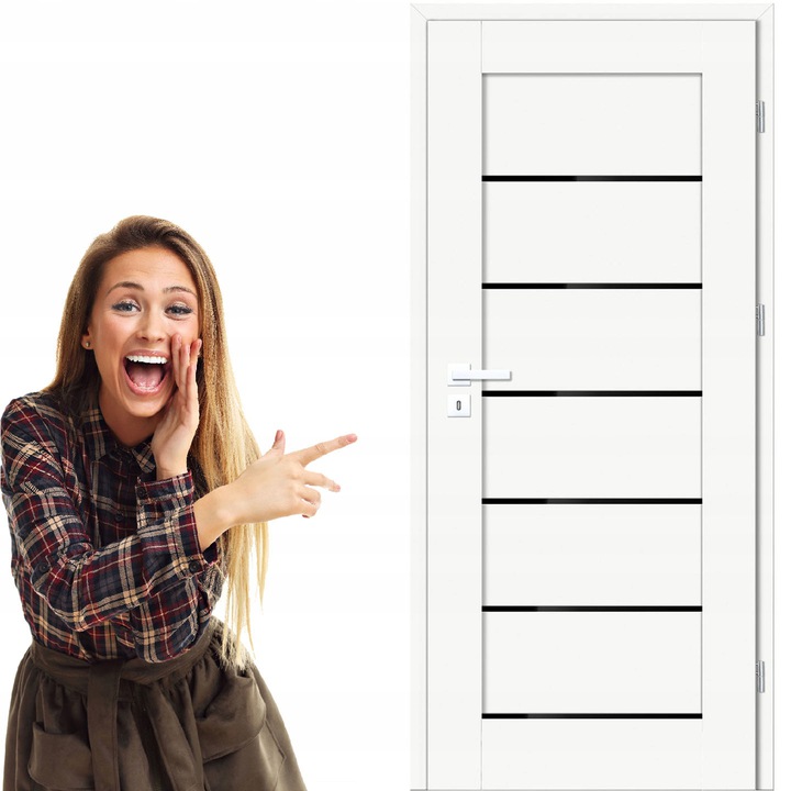 Drzwi wewnętrzne MILTON czarna szyba