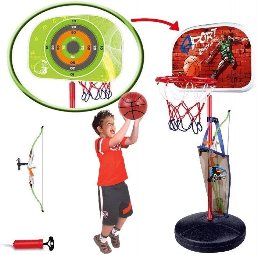 166 cm Nastavitelný Koš Na Stojanu Oblouk Štít 3966