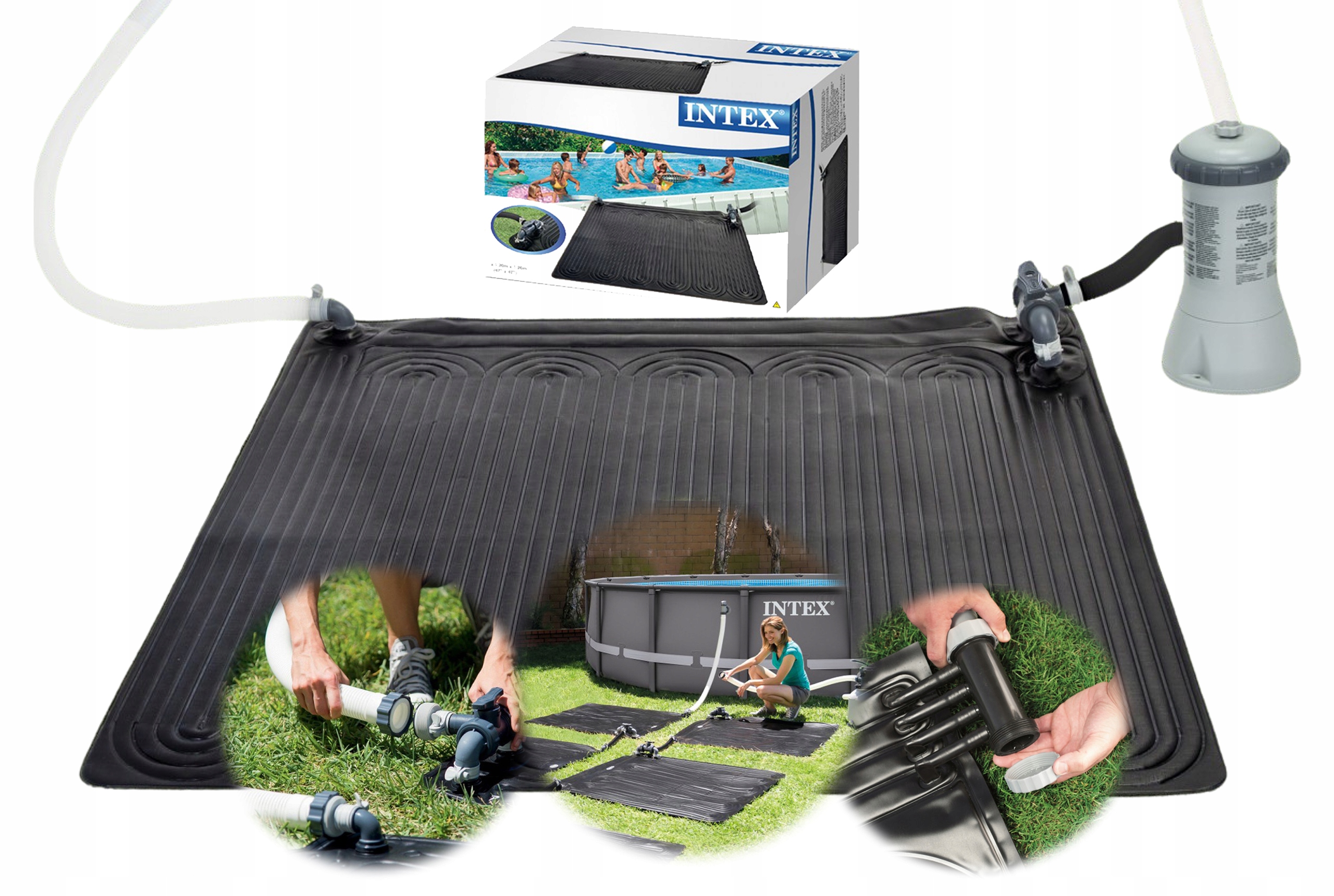 PODGRZEWACZ WODY BASENU MATA SOLARNA 120x120cm INTEX 28685