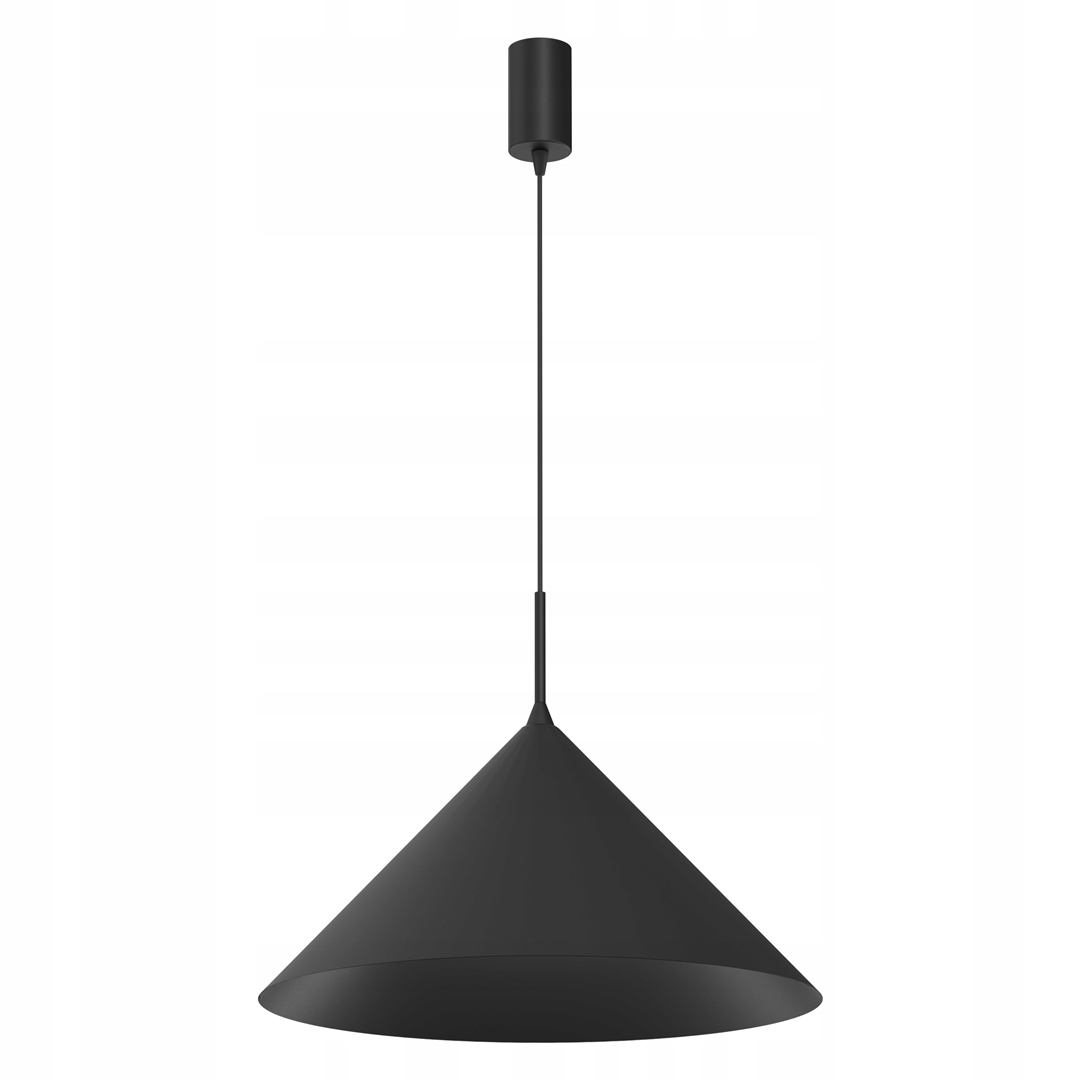 Stropní závěsné svítidlo Capital Černé 46cm 1xGX53 Kovové Kónické Stínidlo