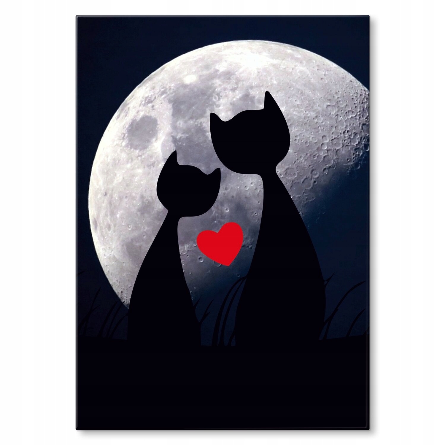 Kovový plakát Cats in love Dárek 42 x 59 cm