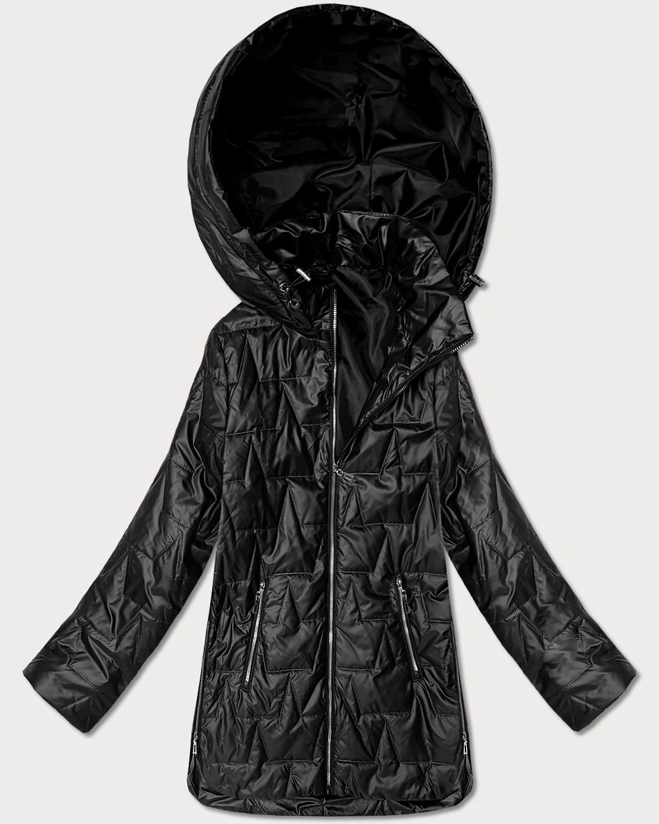 Prošívaná Bunda B8576 Černá 46