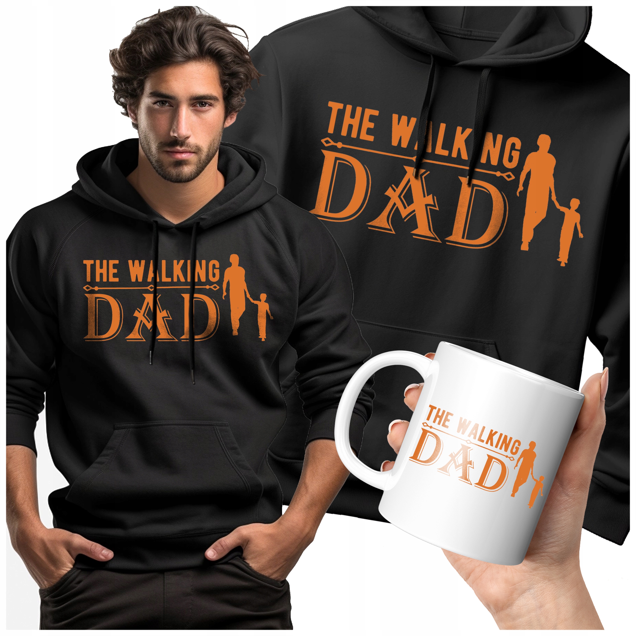 Pánská Mikina The Walking Dad Pro Tátu Otce Dárek S Hrnkem Set