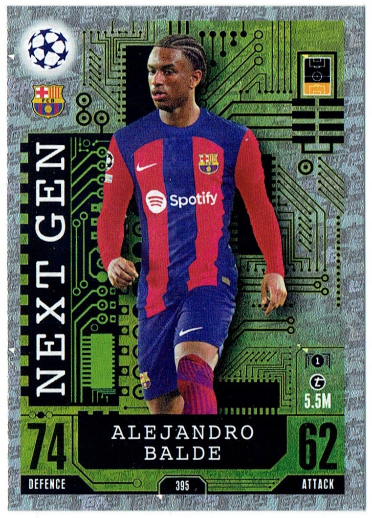 Topps Match Attax 2023-2024 Next Gen 395 Alejandro Balde Barcelona