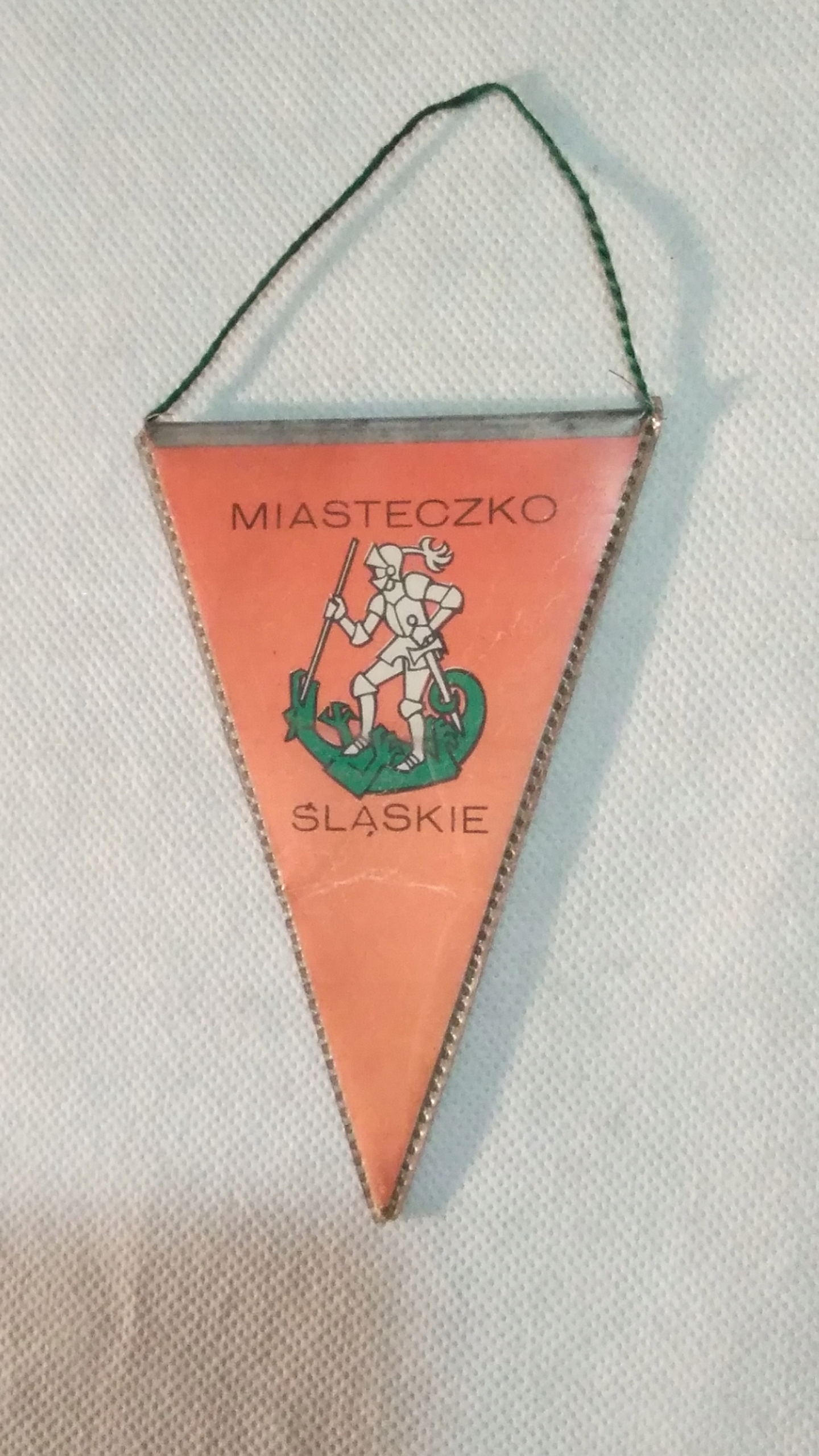 Proporczyk MIASTECZKO ŚLĄSKIE herb miasta godło PRL