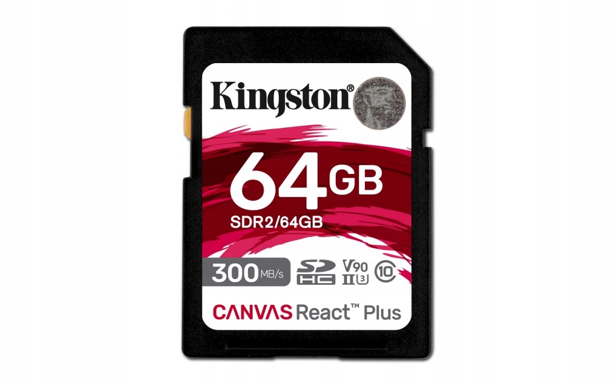Kingston Sdxc Canvas React Plus 64GB 300R/260W Uhs-ii U3 8K/3D/VR