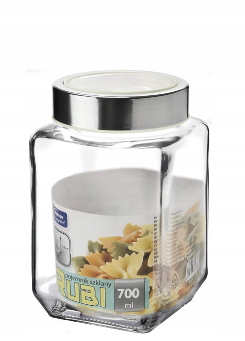 

Pojemnik Szklany Rubi 700 ml Biały