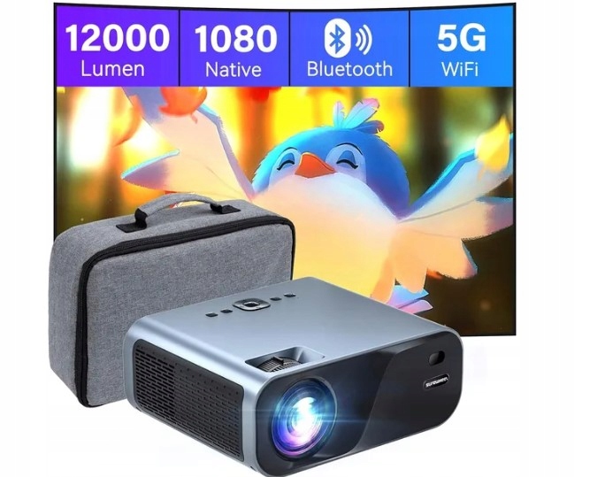 Projektor Led Surewheel E60 Rzutnik Wifi Full Hd 4K Tv 220CALI