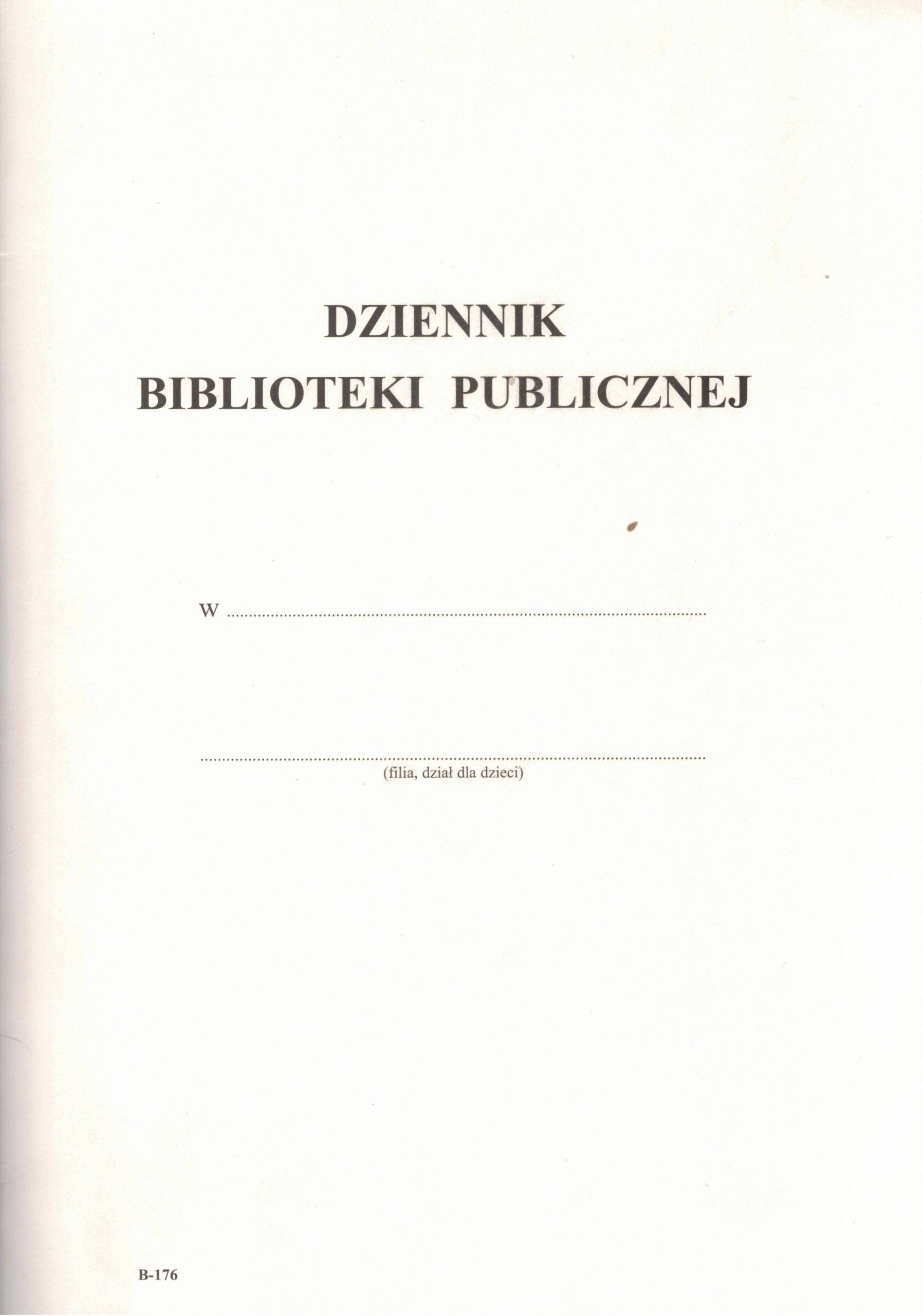 

Dziennik biblioteki publicznej