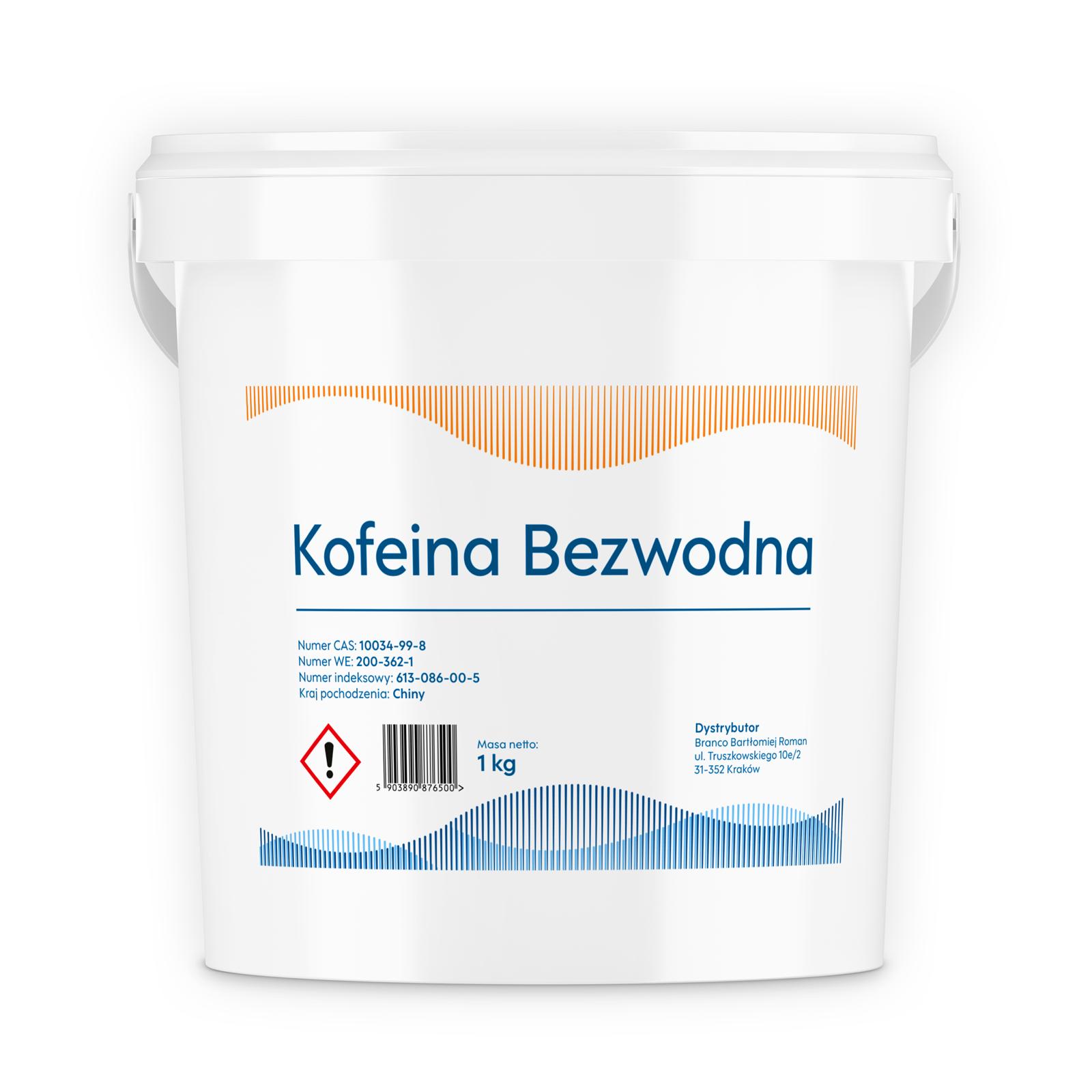 Kofein bezvodý 1 kg 100% prášek Caffeine