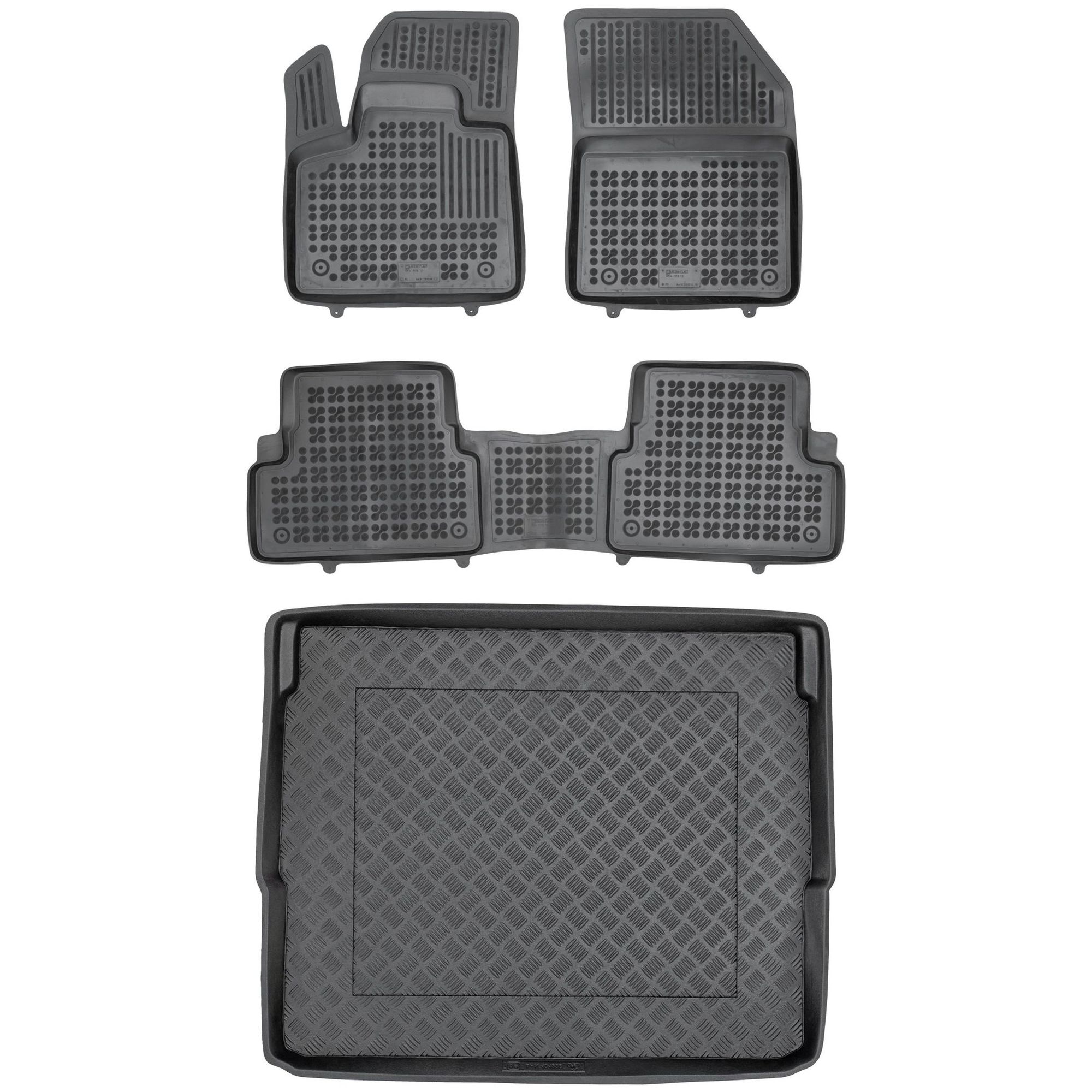 Sada kobercov a rohoží pre Peugeot 3008 II od roku 2016, horná podlaha batožinového priestoru nie