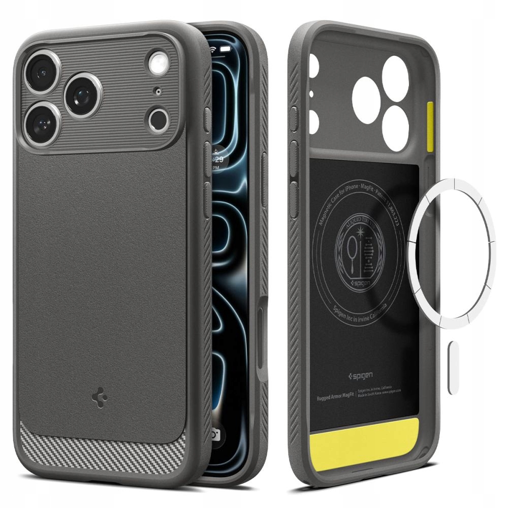 Spigen Rugged Armor Magsafe Šedé Pro Pouzdro 17 Pro Max