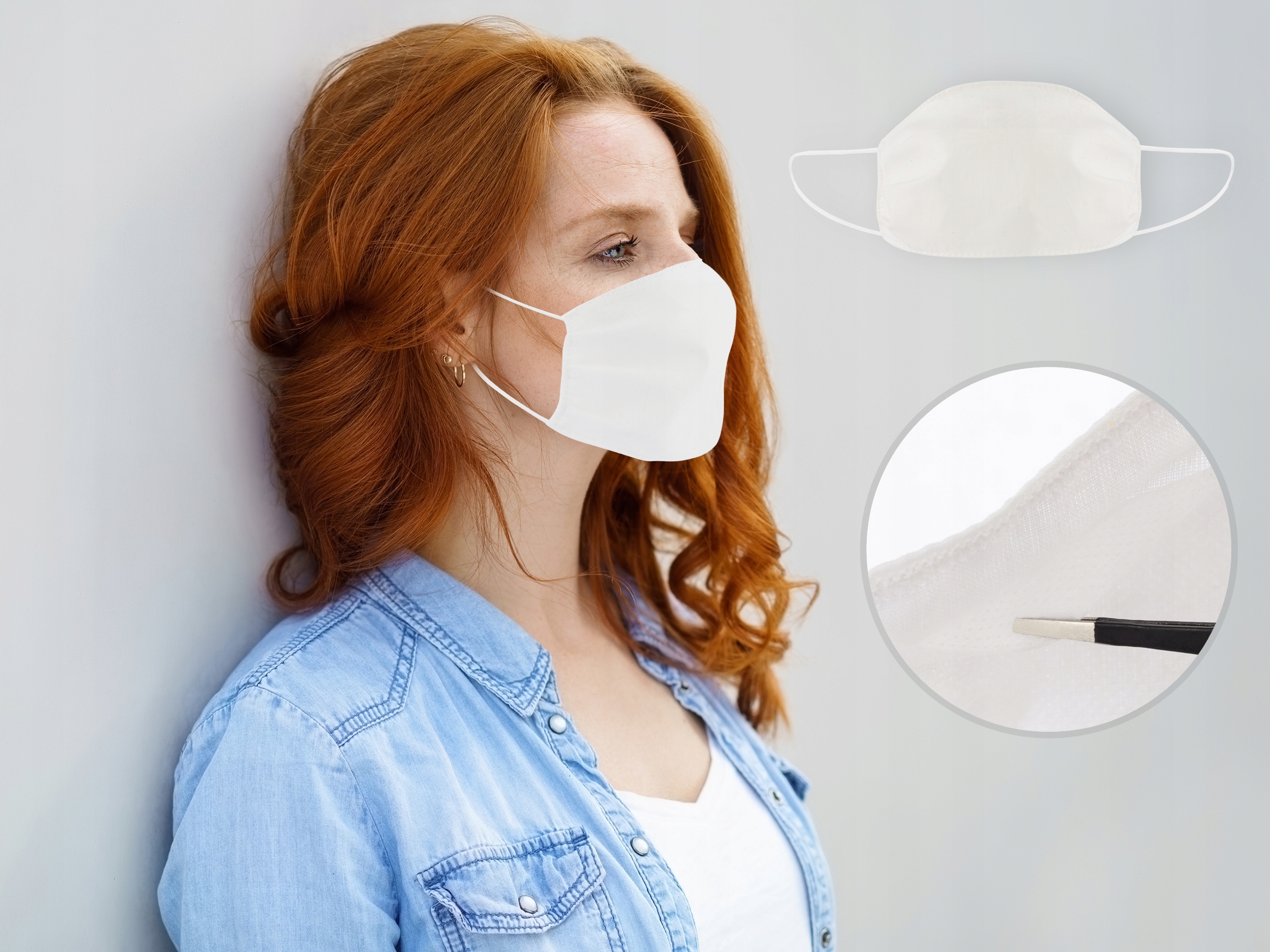 MASKA NA TWARZ MASECZKA BAWEŁNIANIA DWUWARSTWOWA Marka SK