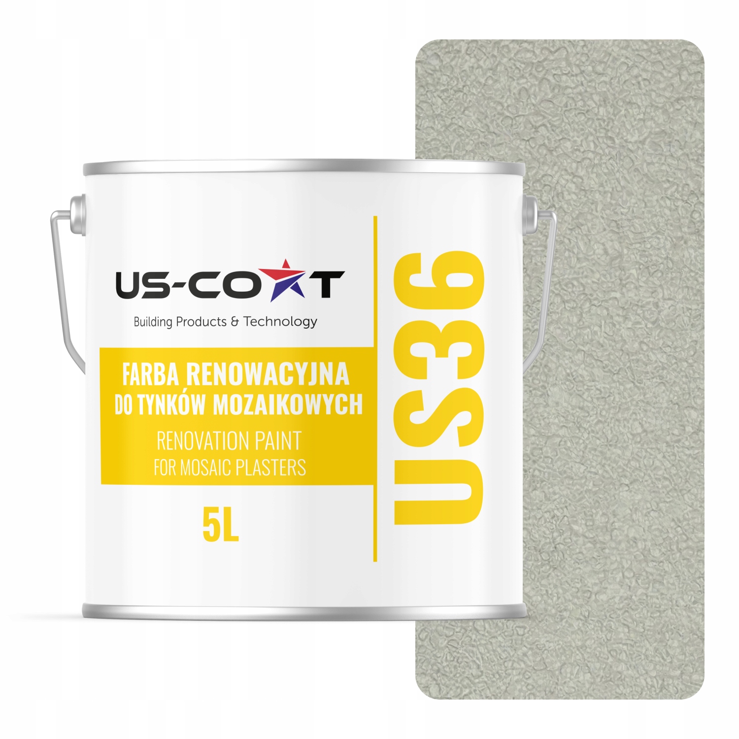 Renovačná farba na mozaikovú omietku 5L Obnova Bielo-šedá RAL9002