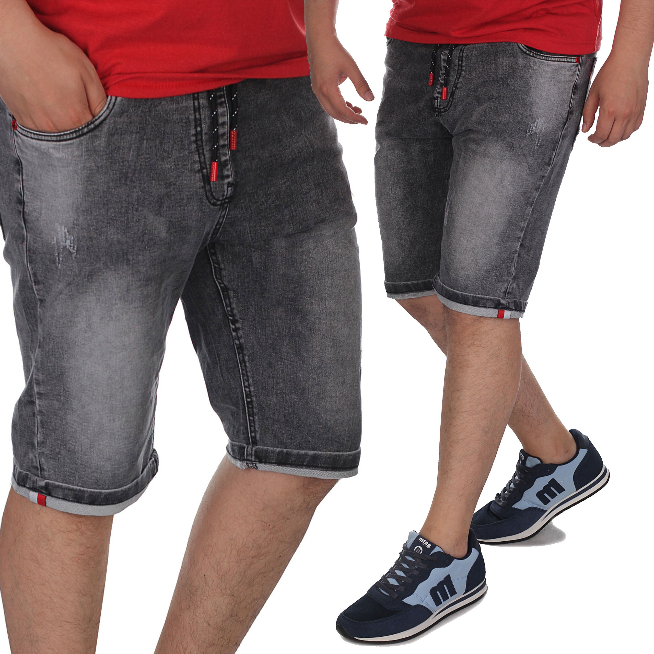 

Jeansowe Krótkie Spodenki Jeansy Na Gumce S651_XL